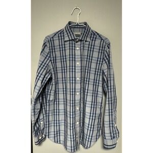 Michael Kors Long Sleeve Plaid Cotton‎ Slim Fit Dress Shirt 15 32/33 Medium